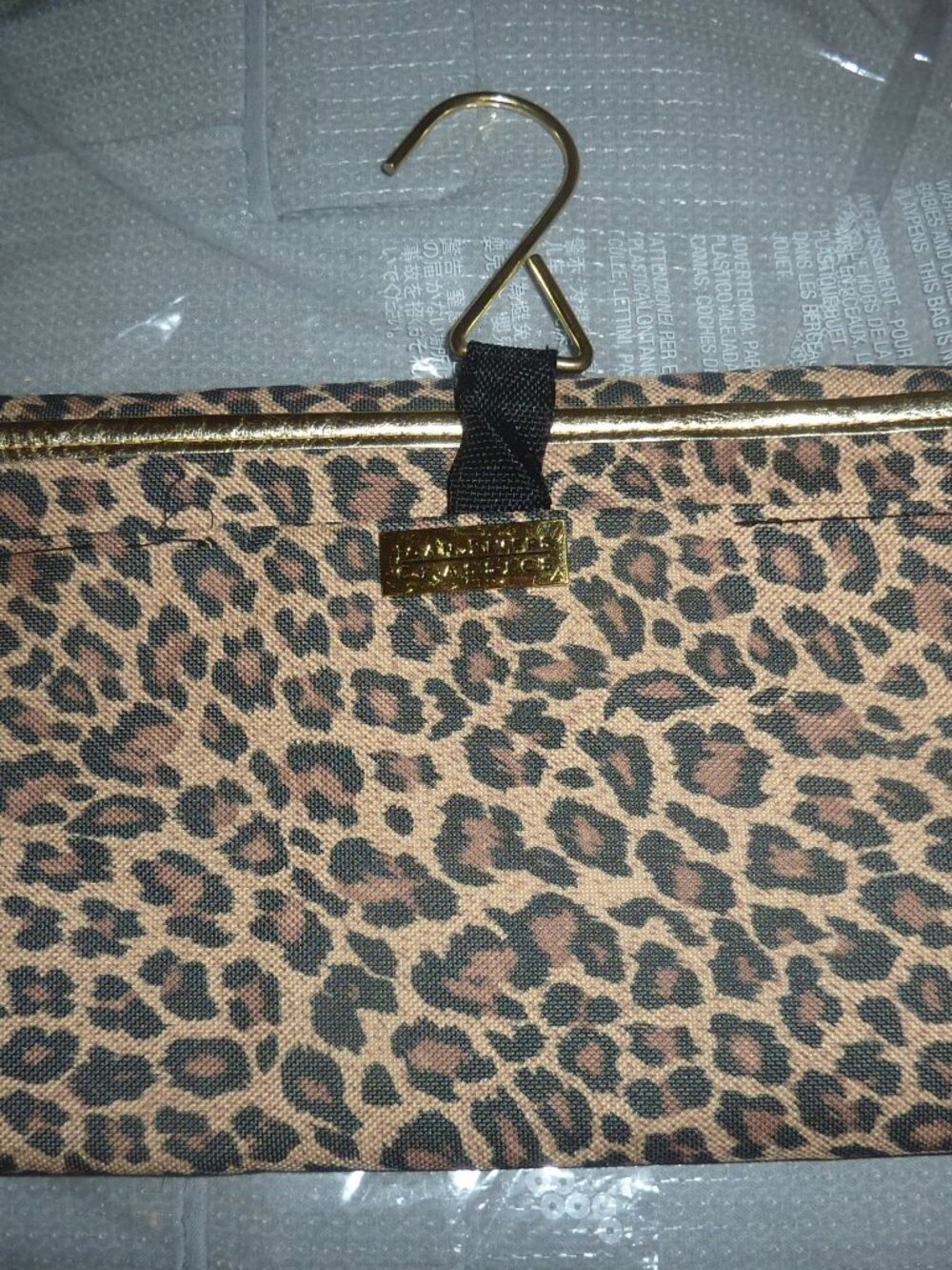 New Joan Rivers Classics Travel Jewelry Bag Folded Hanging Leopard
